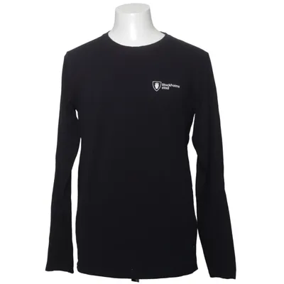 Langærmet t-shirt (Sort) fra Texstar Bomuld, Elastan