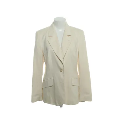 Kavaj (Vit) från Escada Angora, Kaninpäls, Silke, Ull