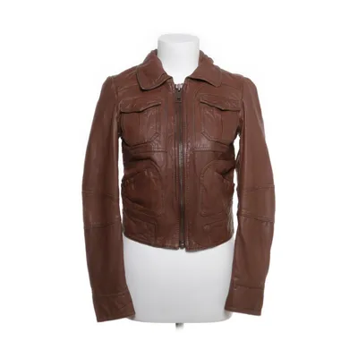 Leren jack (Bruin) van InWear Polyester, Leer