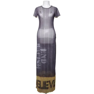 Långklänning (Grå, Vit) från Urban Outfitters Elastan, Polyester