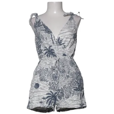Jumpsuit (Blauw, Meerkleurig) van Desmond & Dempsey x H&M Linnen, Viscose, Katoen