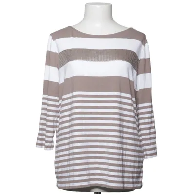 Long sleeve T-shirt (Beige, White) from Betty Barclay Elastane, Viscose