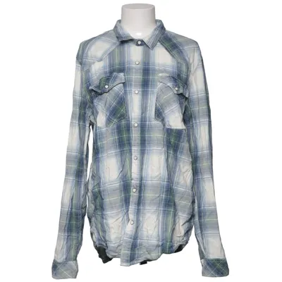 Flanellen overhemd (Blauw, Groen, Wit) van Garcia Katoen