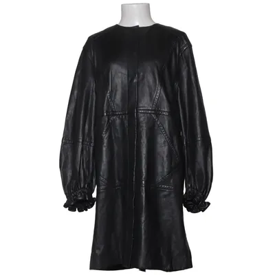 Läderkappa (Svart) från Munthe Elastan, Skinn, Polyester