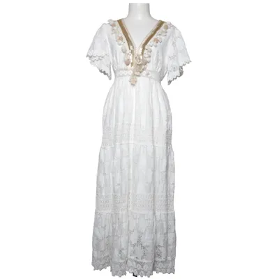 Maxikjole (Hvid) fra Jasmine Bomuld, Polyester