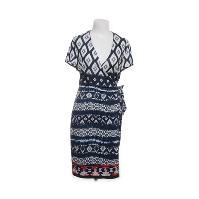 Wrap dress (Blue, Multicolored) from Oui Elastane, Polyester