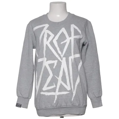 Collegetröja (Grå, Vit) från Drop Dead Bomull, Polyester