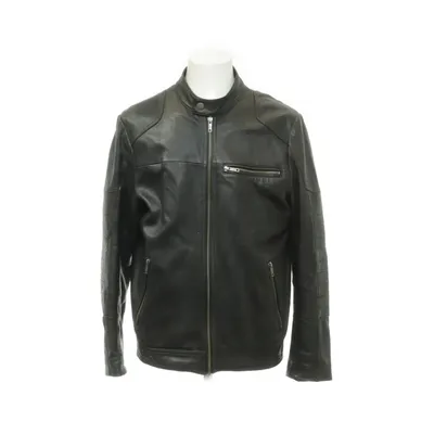 Leather jacket (Black) from Premium by Jack & Jones Cotton, Polyester, Leather