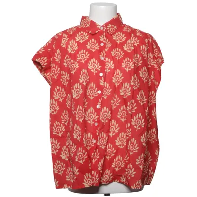 Short sleeve shirt (Red, Beige) from Maison Hotel Cotton