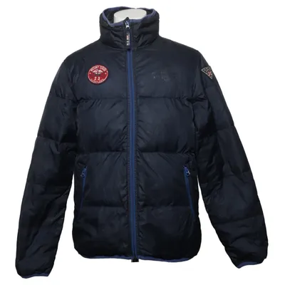 Donsjack (Blauw, Geel) van New Zealand Auckland Dons, Veer, Polyamide