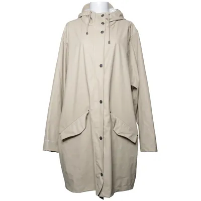 Raincoat (Beige) from Áhkká Outdoor Polyester, Polyurethane