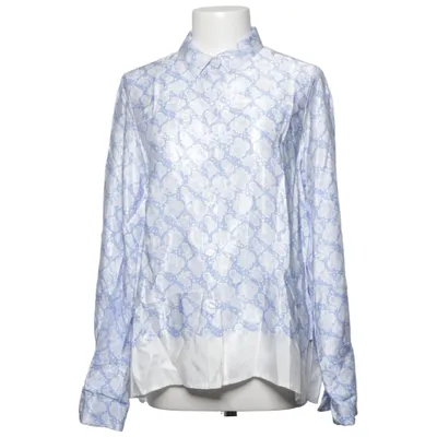 Skjorte (Blå, Hvid) fra By Malene Birger Viscose