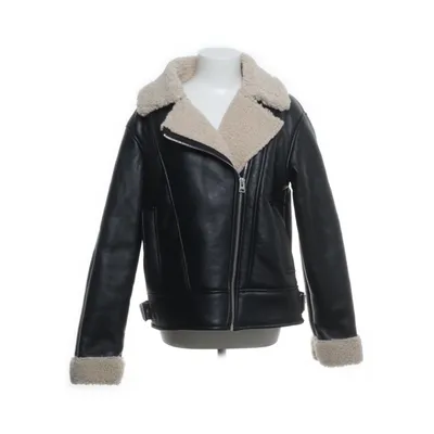Shearlingjakke (Sort, Beige) fra Topshop