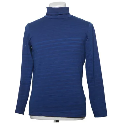 Pul à col roulé (Bleu) de Crane Coton, Élasthane, Polyester