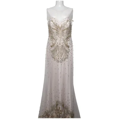 Robe de soirée (Beige, Or, Argent) de Rengin Polyester