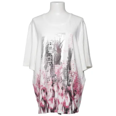 T-shirt (Wit, Meerkleurig) van Signature Katoen, Elastaan, Modal