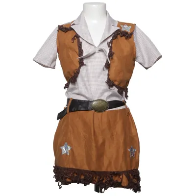 Fancy dress (Beige, Brown) Polyester