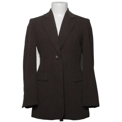 Blazer (Brown) from Marks & Spencer Elastane, Polyester, Viscose