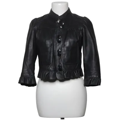 Leather jacket (Black) from Lipsy London Leather, Polyester