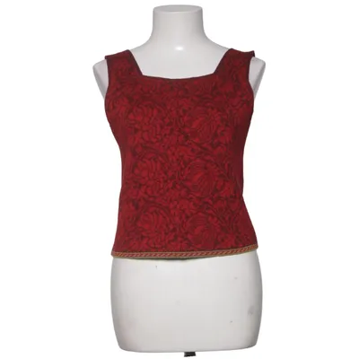 Top (Rood, Zwart) van Oleana Zijde, Wol