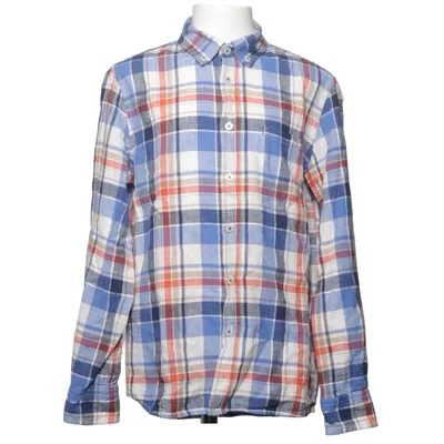 Flanellskjorta (Blå, Vit, Orange) från Massimo Dutti Boys & Girls Bomull, Linne