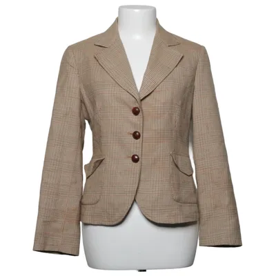 Blazer (Beige) fra Massimo Dutti Woman Bomuld, Viscose, Uld