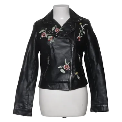 Bikerjakke (Sort, Flerfarvet) fra JouJou Polyester, Polyurethan, Viscose