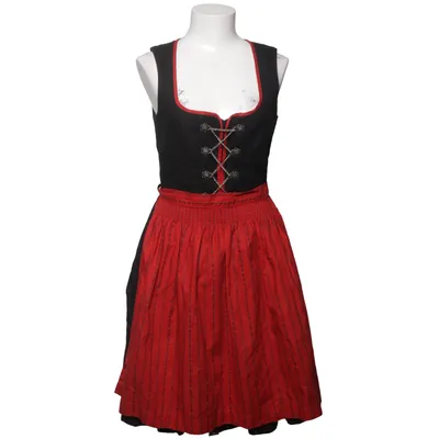 Dirndl (Rot, Schwarz) von Landhaus Baumwolle, Leinen, Viskose