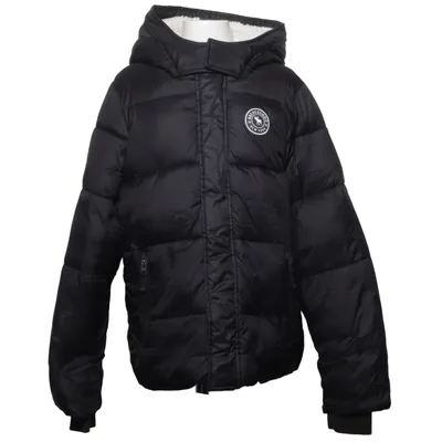 Winterjacke (Schwarz) von Abercrombie & Fitch Kunstpelz, Nylon, Polyester