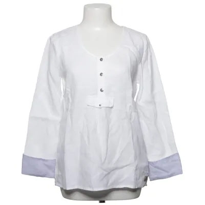 Bluse (Hvid, Lilla) fra Mousqueton Linned