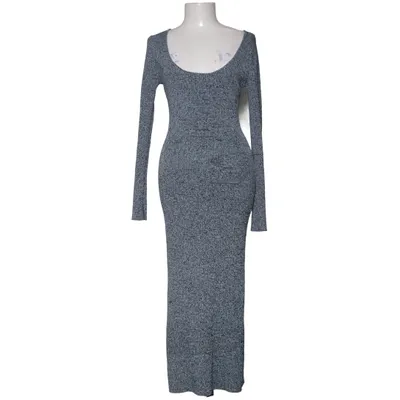 Maxi dress (Gray) from Ganni Elastane, Polyamide, Viscose