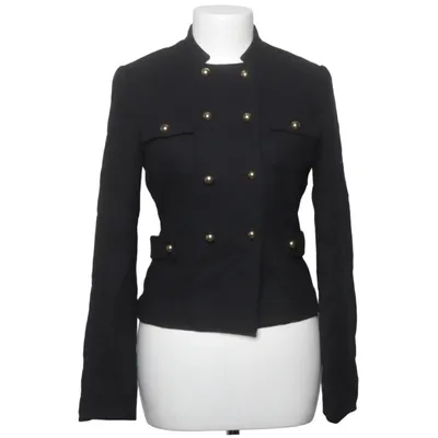 Blazer (Black) from H&M Polyester, Viscose, Wool