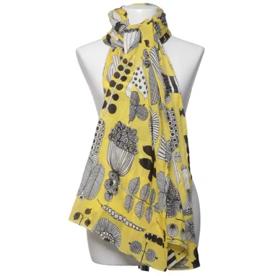 Shawl (Yellow, Black, White) from Marimekko