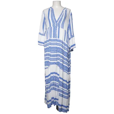 Långklänning (Vit, Blå) från Rainbow Viskos