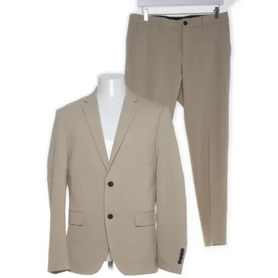 Kostym (Beige) från Lindbergh White Polyester