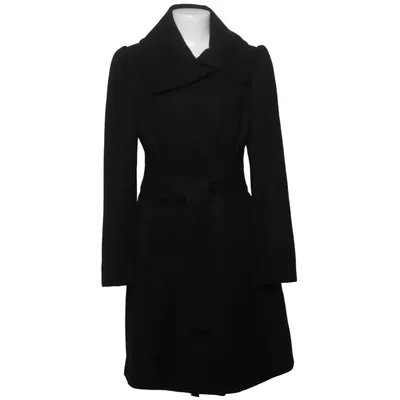 Coat (Black) from Tahari Polyester, Viscose, Wool