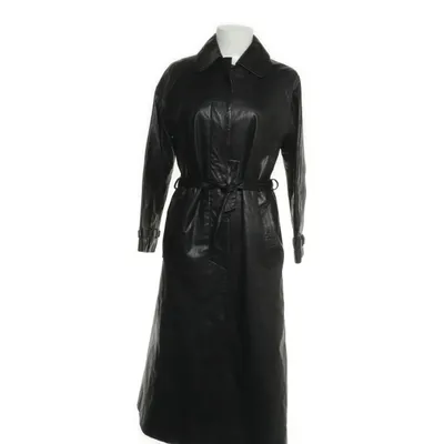 Leather coat (Black) from Josef Wormland Viscose, Leather
