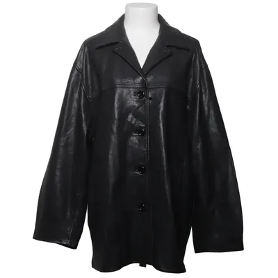 Veste en cuir (Noir) de Massimo Dutti Cuir, Polyester
