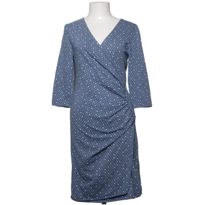 Wrap dress (Blue, White) from Julia Wang Cotton, Elastane