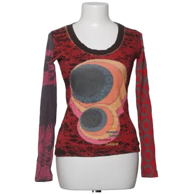 Long sleeve T-shirt (Red, Multicolored) from Desigual Cotton