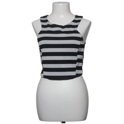 Crop top (Black, Gray) from Patrizia Pepe Acetate, Elastane, Polyamide, Polyester