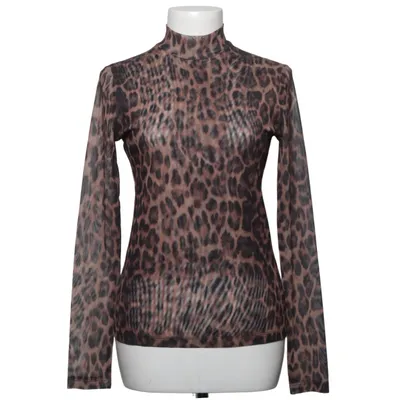 Top (Leopard Mesh Long Sleeve) fra Camille Botten x NA-KD Elastan, Polyester