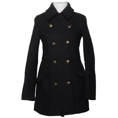 Dvouřadý kabát (Černá) od Zara Woman Elastan, Polyester, Viskóza