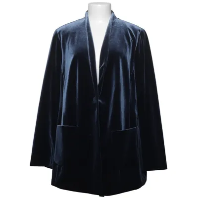 Blazer (Blauw) van Selection by Ulla Popken Acetaat, Elastaan, Polyester