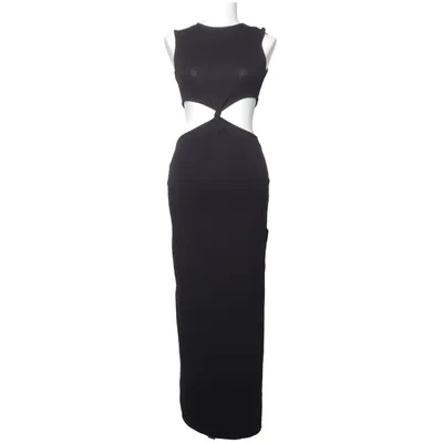 Robe longue (Noir) de Bianca x Nelly Élasthane, Polyester, Viscose