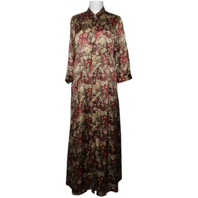 Robe longue (Marron, Multicolore) de Katarina Nyman Soie
