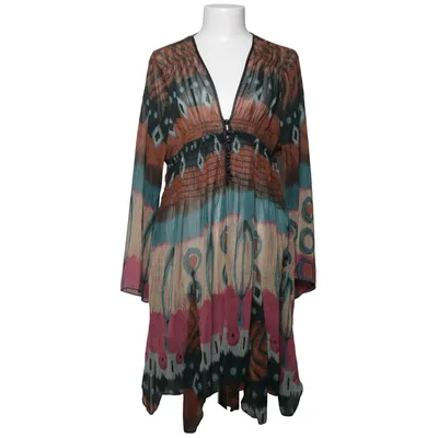 Tunique (Marron, Multicolore) de Foglie Rosse Viscose