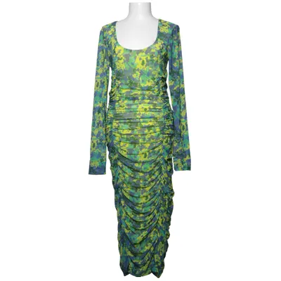 Jurk (Groen, Blauw, Geel) van Ganni Elastaan, Polyamide