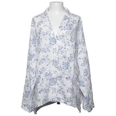 Pyjamahemd (Weiß, Blau) von Lindex Bio-Baumwolle, Recycelte Baumwolle