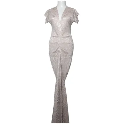 Avondjurk (Beige) van Honor Gold Elastaan, Polyamide, Polyester, Viscose